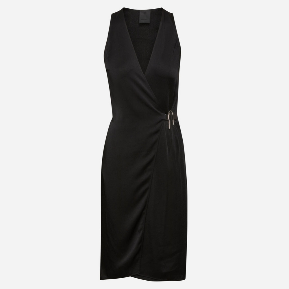 Givenchy U Lock Black Midi Dress FR 36 US 4 ORG $1,650